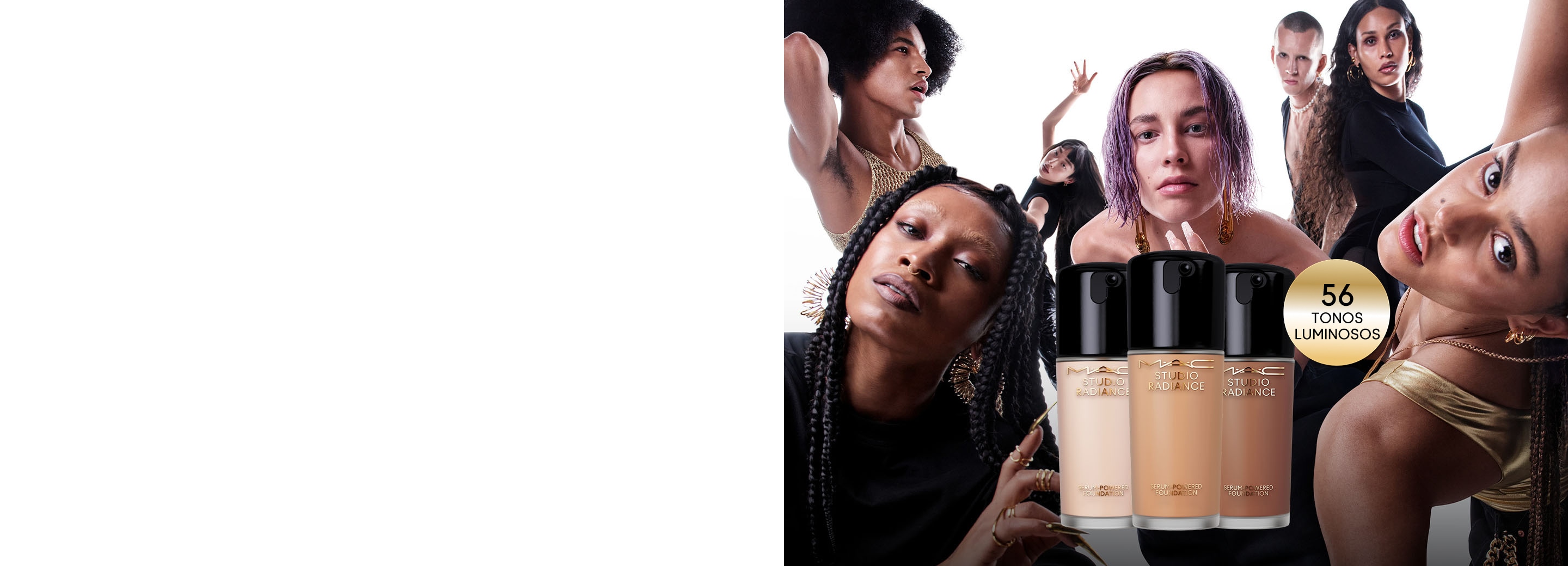 Studio Radiance Foundation bottles and models