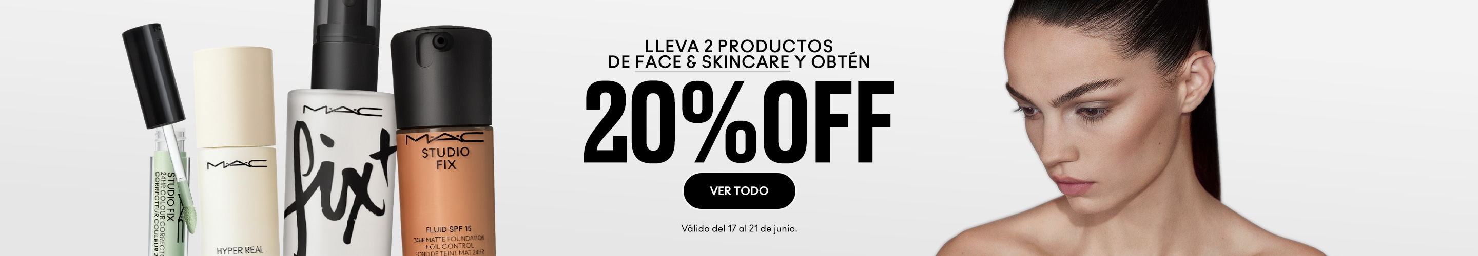 20% Off Face & Skincare - Home Banner
