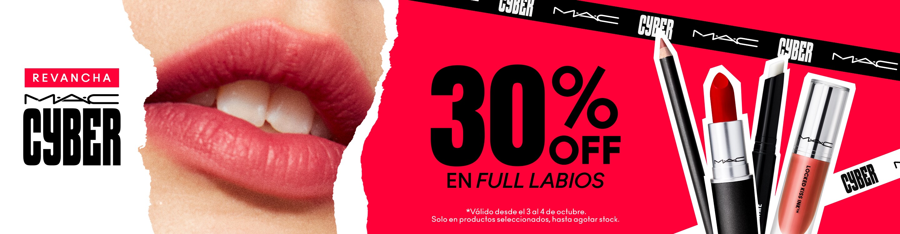 30% OFF en todo labios