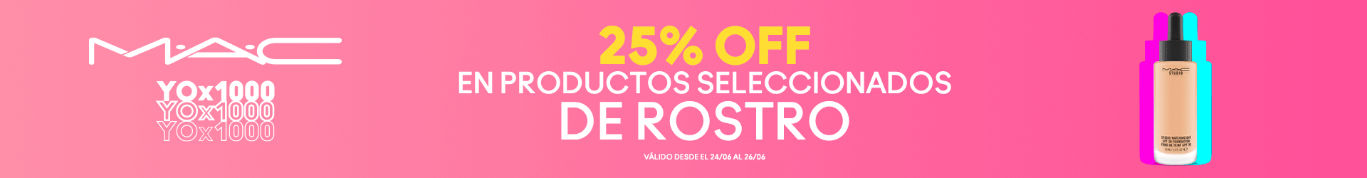 25 OFF en productos seleccionados Mac Cosmetics