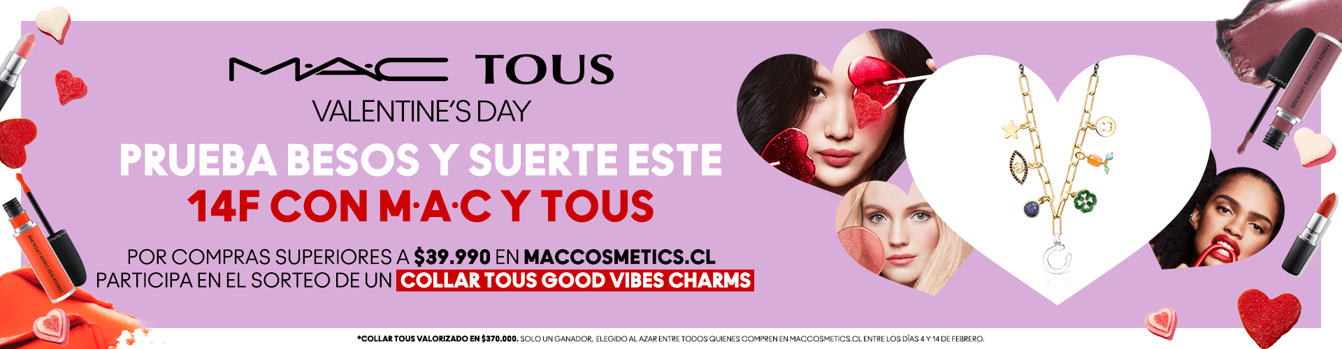 Collar tous good vibes charms 
