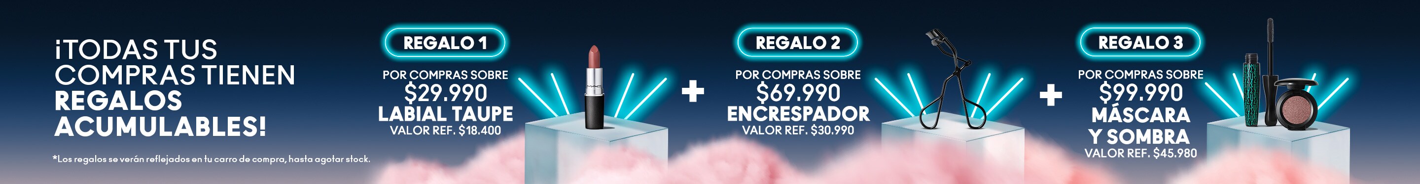 ¡Todas tus compras tienen regalos acumulables!