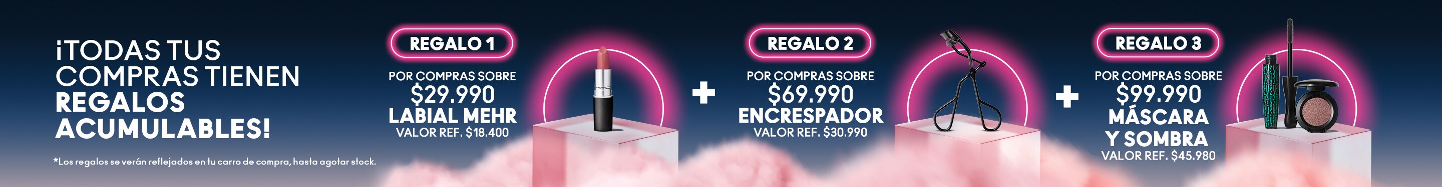 ¡Todas tus compras tienen regalos acumulables!